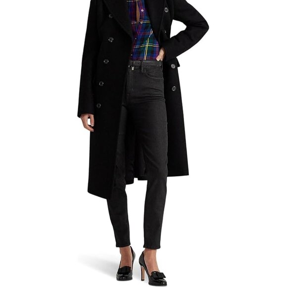 Ralph Lauren Petite Coated High-Rise Skinny Ankle Jeans $178 NEW - Picture 1 of 9